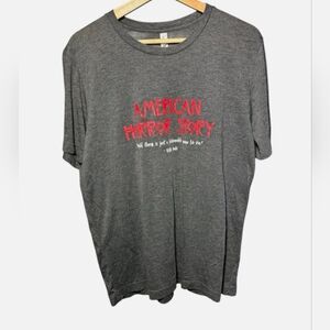 American Horror Story Gray T-Shirt Unisex Size L Double-sided Promo Tee.